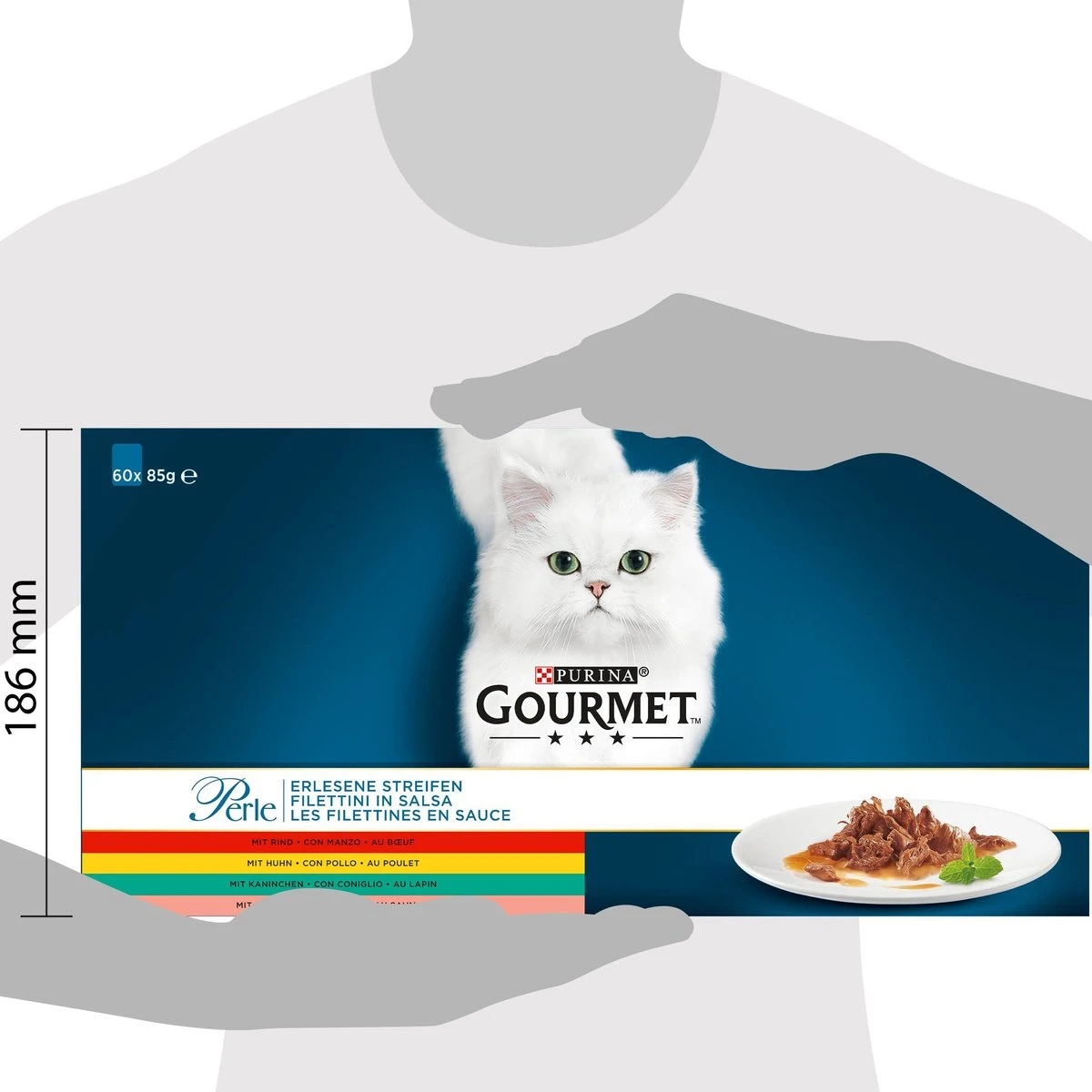 Gourmet Perle Mini Filets In Saus - Kattenvoer Natvoer - Kip, Konijn, Rund & Zalm - 60 X 85 Gr 7 Gourmet Perle Mini Filets In Saus - Kattenvoer Natvoer - Kip, Konijn, Rund & Zalm - 60 X 85 Gr - Afbeelding 5