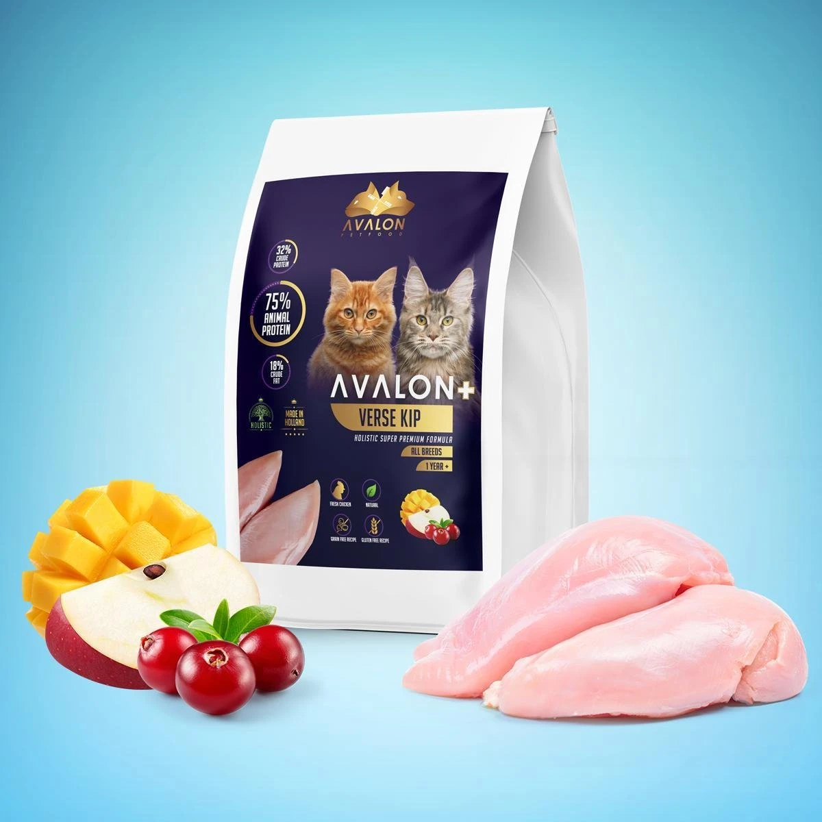 Avalon Petfood + Verse Kip Super Premium - Kattenvoer - 5Kg 6 Avalon Petfood + Verse Kip Super Premium - Kattenvoer - 5Kg - Afbeelding 4