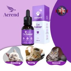 Aerend - Kalmerende Druppels Voor Katten - Anti-stress - Zanipro® 30ml - 100% Natuurlijk Uit Het Verenigd Koninkrijk - Met Ashwagandha & Valeriaan - No Stress Druppels Om Gedragsproblemen Te Verlichten - Voor Thuis En Onderweg -Kattenproducten 1200x1200 217