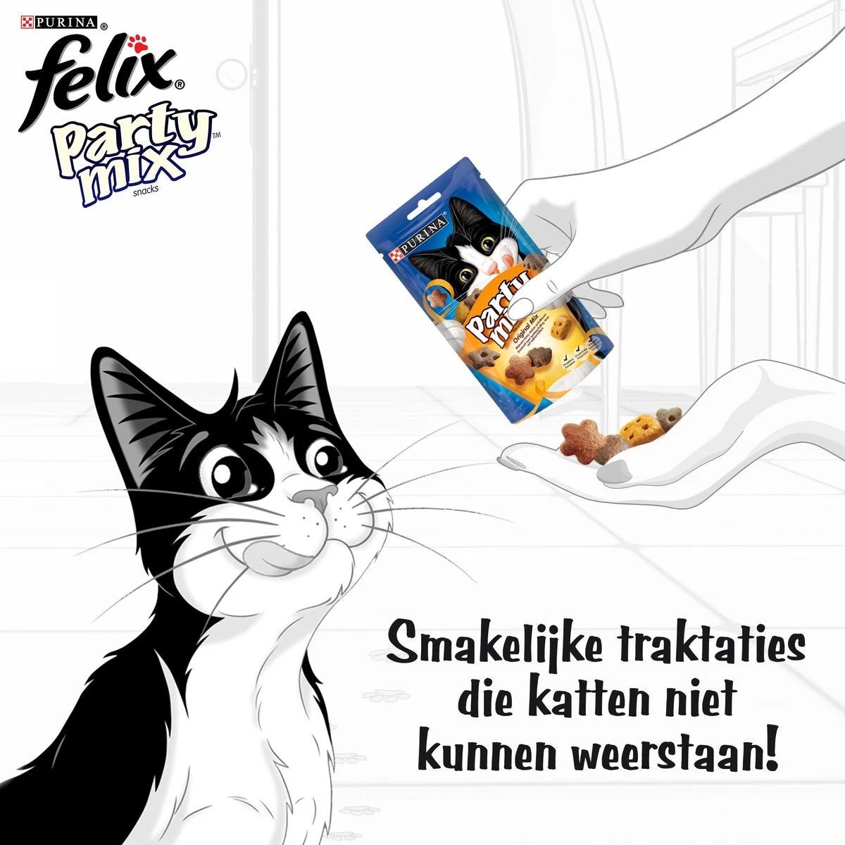 Felix Party Mix - Kattensnacks Original - 8 X 60g 7 Felix Party Mix - Kattensnacks Original - 8 X 60g - Afbeelding 5