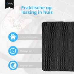 Tenify Kattenbakmat + Extra Kattenbak Schepje - 40 X 50 Cm - Waterdicht - Dubbele Laag - Honingraatstructuur - Uitloopmat - Mat 15 Tenify Kattenbakmat + Extra Kattenbak Schepje - 40 X 50 Cm - Waterdicht - Dubbele Laag - Honingraatstructuur - Uitloopmat - Mat -Kattenproducten 1200x1200 314