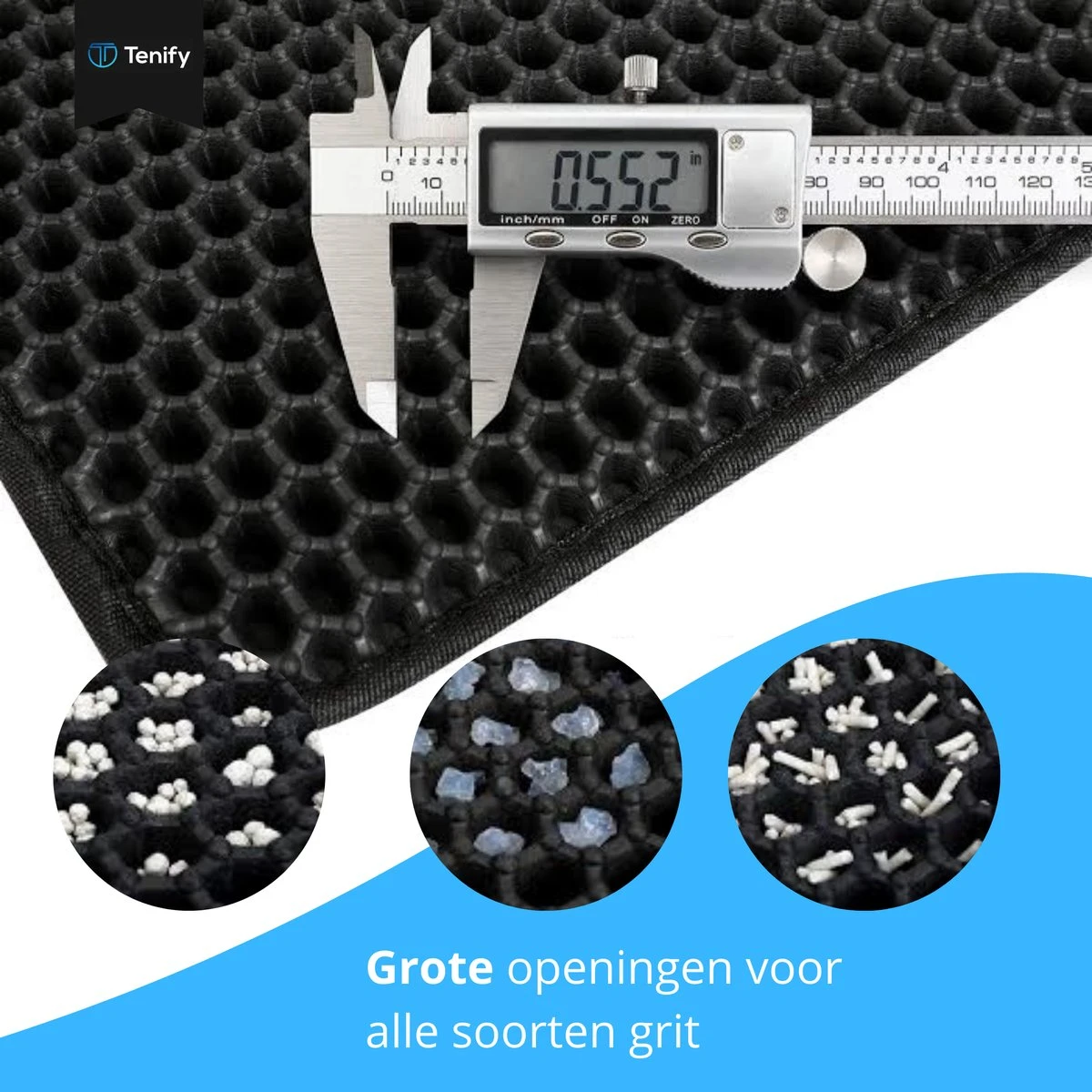 Tenify Kattenbakmat + Extra Kattenbak Schepje - 40 X 50 Cm - Waterdicht - Dubbele Laag - Honingraatstructuur - Uitloopmat - Mat 11 Tenify Kattenbakmat + Extra Kattenbak Schepje - 40 X 50 Cm - Waterdicht - Dubbele Laag - Honingraatstructuur - Uitloopmat - Mat - Afbeelding 9