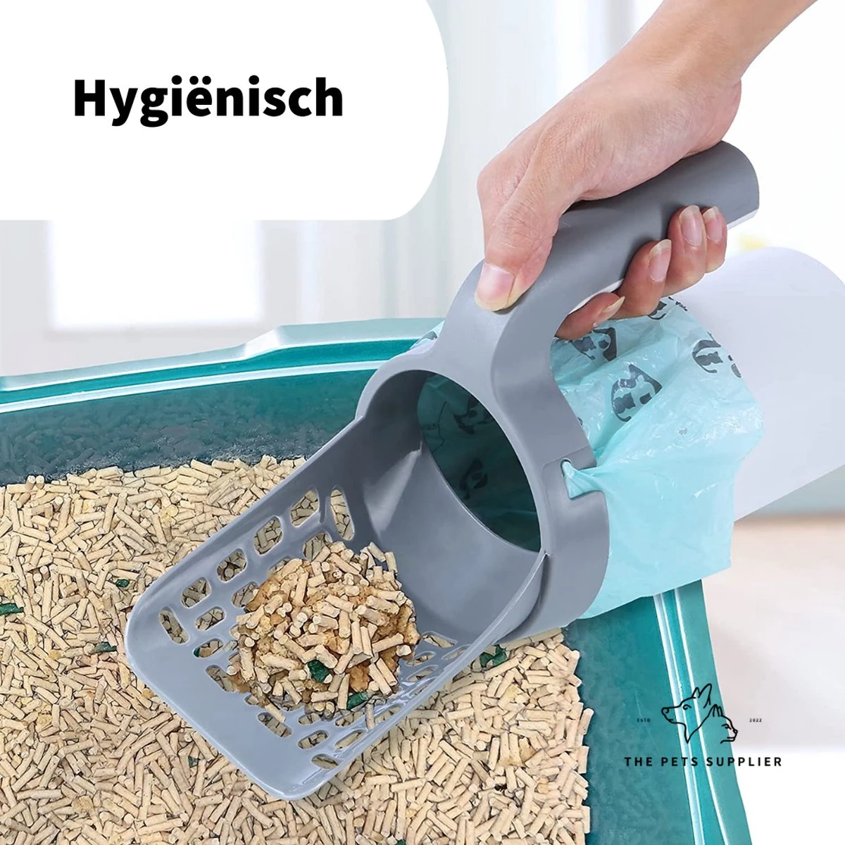 The Pets Supplier - Kattenbak Schep - Kattenbakschep Met Opvangbak - Kattenbak Grind - Kattenzakjes 9 The Pets Supplier - Kattenbak Schep - Kattenbakschep Met Opvangbak - Kattenbak Grind - Kattenzakjes - Afbeelding 7