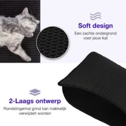 SIMU Lifestyle - Kattenbakmat - Grit Opvanger - Dubbele Laag - Waterdicht - Zwart - 50x40 Cm 19 SIMU Lifestyle - Kattenbakmat - Grit Opvanger - Dubbele Laag - Waterdicht - Zwart - 50x40 Cm -Kattenproducten 1200x1200 348