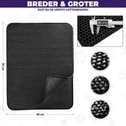 Kattenbakmat - Schoonloopmat - Katten Grit Opvanger - Kattenbakvulling - Waterdicht - Dubbele Laag - Honingraat - 40 X 50 Cm - Zwart 11 Kattenbakmat - Schoonloopmat - Katten Grit Opvanger - Kattenbakvulling - Waterdicht - Dubbele Laag - Honingraat - 40 X 50 Cm - Zwart -Kattenproducten 1200x1200 367