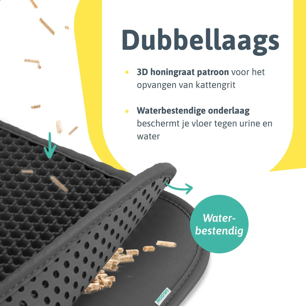Kattenbakmat - 40 X 50 Cm - Grijs - Uitloopmat Kat - Kattenbakvulling - Opvang Ruimte - Grit Opvanger - Waterdicht - Eco-friendly 5 Kattenbakmat - 40 X 50 Cm - Grijs - Uitloopmat Kat - Kattenbakvulling - Opvang Ruimte - Grit Opvanger - Waterdicht - Eco-friendly - Afbeelding 3