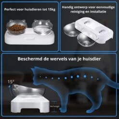 Behave Dubbele Voerbak - Drinkbak - Katten - Verstelbaar - Wit 13 Behave Dubbele Voerbak - Drinkbak - Katten - Verstelbaar - Wit -Kattenproducten 1200x1200 42