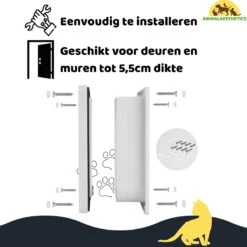 AnimalAesthetics® Kattenluik - Wit- M - Voor Middelgrote & Kleine Katten - Incl. Montageset En Handleiding 11 AnimalAesthetics® Kattenluik - Wit- M - Voor Middelgrote & Kleine Katten - Incl. Montageset En Handleiding -Kattenproducten 1200x1200 426