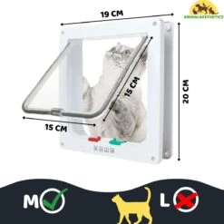 AnimalAesthetics® Kattenluik - Wit- M - Voor Middelgrote & Kleine Katten - Incl. Montageset En Handleiding 12 AnimalAesthetics® Kattenluik - Wit- M - Voor Middelgrote & Kleine Katten - Incl. Montageset En Handleiding -Kattenproducten 1200x1200 427