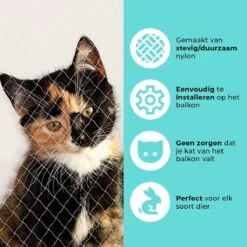 Kattennet Premium - 600 X 300 CM - Kattennet Voor Balkon - Transparant - Balkon Net - Makkelijk Te Monteren 17 Kattennet Premium - 600 X 300 CM - Kattennet Voor Balkon - Transparant - Balkon Net - Makkelijk Te Monteren -Kattenproducten 1200x1200 435