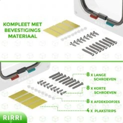 Rirri Kattenluik Met Tunnel - 4 Vergrendelingsstanden - Weerbestendig - Binnen En Buiten - Grote Kat - Maat L - Wit - 25,5 X 23.5 Cm -Kattenproducten 1200x1200 441