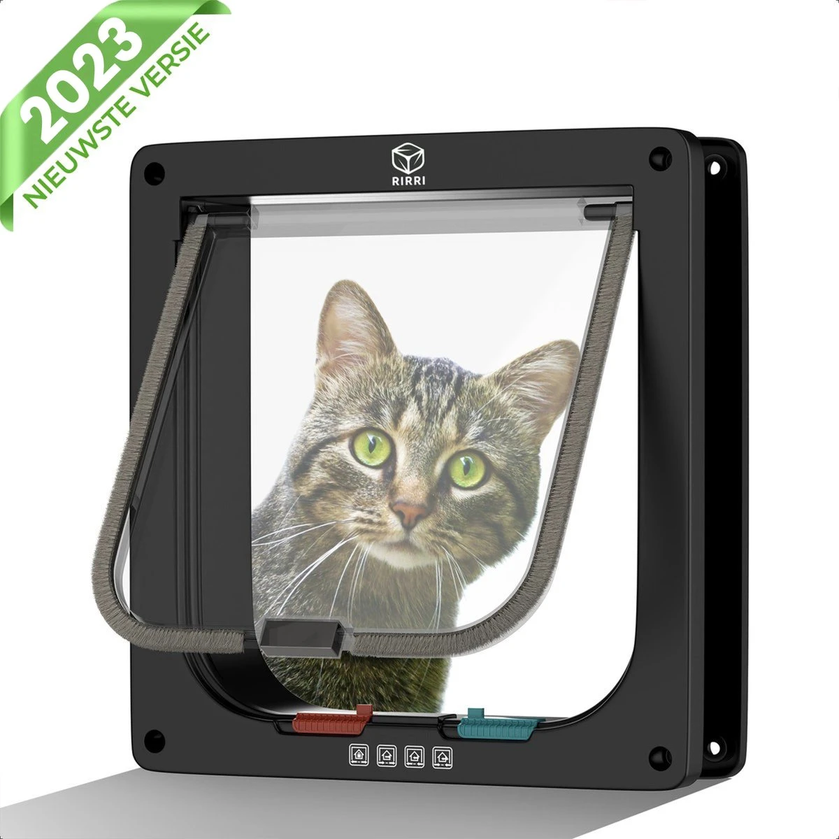 Rirri Kattenluik Met Tunnel - 4 Vergrendelingsstanden - Weersbestendig - Binnen En Buiten - Maat L - Zwart - 25,5 X 23.5 Cm 3 Rirri Kattenluik Met Tunnel - 4 Vergrendelingsstanden - Weersbestendig - Binnen En Buiten - Maat L - Zwart - 25,5 X 23.5 Cm