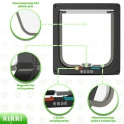 Rirri Kattenluik Met Tunnel - 4 Vergrendelingsstanden - Weersbestendig - Binnen En Buiten - Maat L - Zwart - 25,5 X 23.5 Cm 13 Rirri Kattenluik Met Tunnel - 4 Vergrendelingsstanden - Weersbestendig - Binnen En Buiten - Maat L - Zwart - 25,5 X 23.5 Cm -Kattenproducten 1200x1200 451