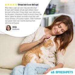 BFreshPets Kattenluik + Massageborstel - Met Tunnel - 4 Vergrendelingsstanden - Weersbestendig - Maat L - Zwart - 27 X 24 Cm -Kattenproducten 1200x1200 456