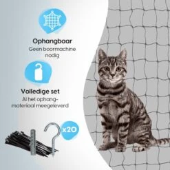Kattennet Voor Balkon 4 X 10 M - Kattennet - Katten Gaas - Zwart 15 Kattennet Voor Balkon 4 X 10 M - Kattennet - Katten Gaas - Zwart -Kattenproducten 1200x1200 462