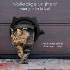 Cellavi XL Kattenluik Zwart Met Tunnel - Hondenluik - 4 Vergrendelingsstanden - 30,5 X 27,5 X 7,5 Cm -Kattenproducten 1200x1200 527