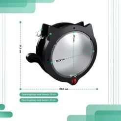 Cellavi XL Kattenluik Zwart Met Tunnel - Hondenluik - 4 Vergrendelingsstanden - 30,5 X 27,5 X 7,5 Cm -Kattenproducten 1200x1200 528