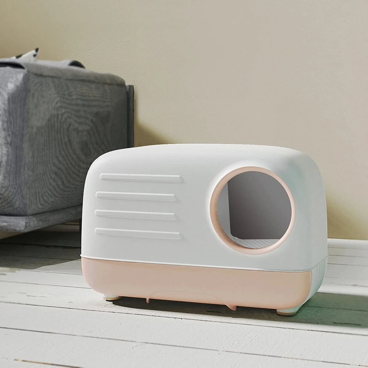 Merkloos PETLUX® XL Kattenbak Retro Design Met Lade, Schep En Opbergruimte - Grote Kattenbak - Kaki 7 Merkloos PETLUX® XL Kattenbak Retro Design Met Lade, Schep En Opbergruimte - Grote Kattenbak - Kaki - Afbeelding 6