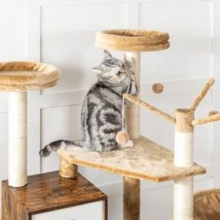 Signature Home Lola Krabpaal Met Kattenbak - Kattenbak Hangmat Mand Katten Huis - Kattenhuis Met Deur En Slot - Krabpalen Katten Huis - Kattenbakmeubel Verborgen - Alles-in-één Kattenspeelgoed Met Kattenhuis - Bruin - 70cm X 132cm X 48cm 26 Signature Home Lola Krabpaal Met Kattenbak - Kattenbak Hangmat Mand Katten Huis - Kattenhuis Met Deur En Slot - Krabpalen Katten Huis - Kattenbakmeubel Verborgen - Alles-in-één Kattenspeelgoed Met Kattenhuis - Bruin - 70cm X 132cm X 48cm -Kattenproducten 1200x1200 572