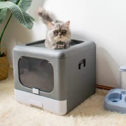 Kattenbak | 2 Ingangen | Opening Bovenkant En Onder | Inklapbaar | Grijs 12 Kattenbak | 2 Ingangen | Opening Bovenkant En Onder | Inklapbaar | Grijs -Kattenproducten 1200x1200 584