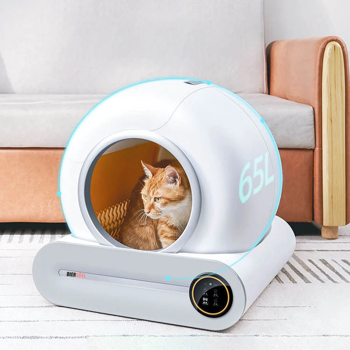Dierboel Automatische Kattenbak - Zelfreinigende Kattenbak Met App - Ook Geschikt Voor Grote Katten 65L 9 Dierboel Automatische Kattenbak - Zelfreinigende Kattenbak Met App - Ook Geschikt Voor Grote Katten 65L - Afbeelding 7