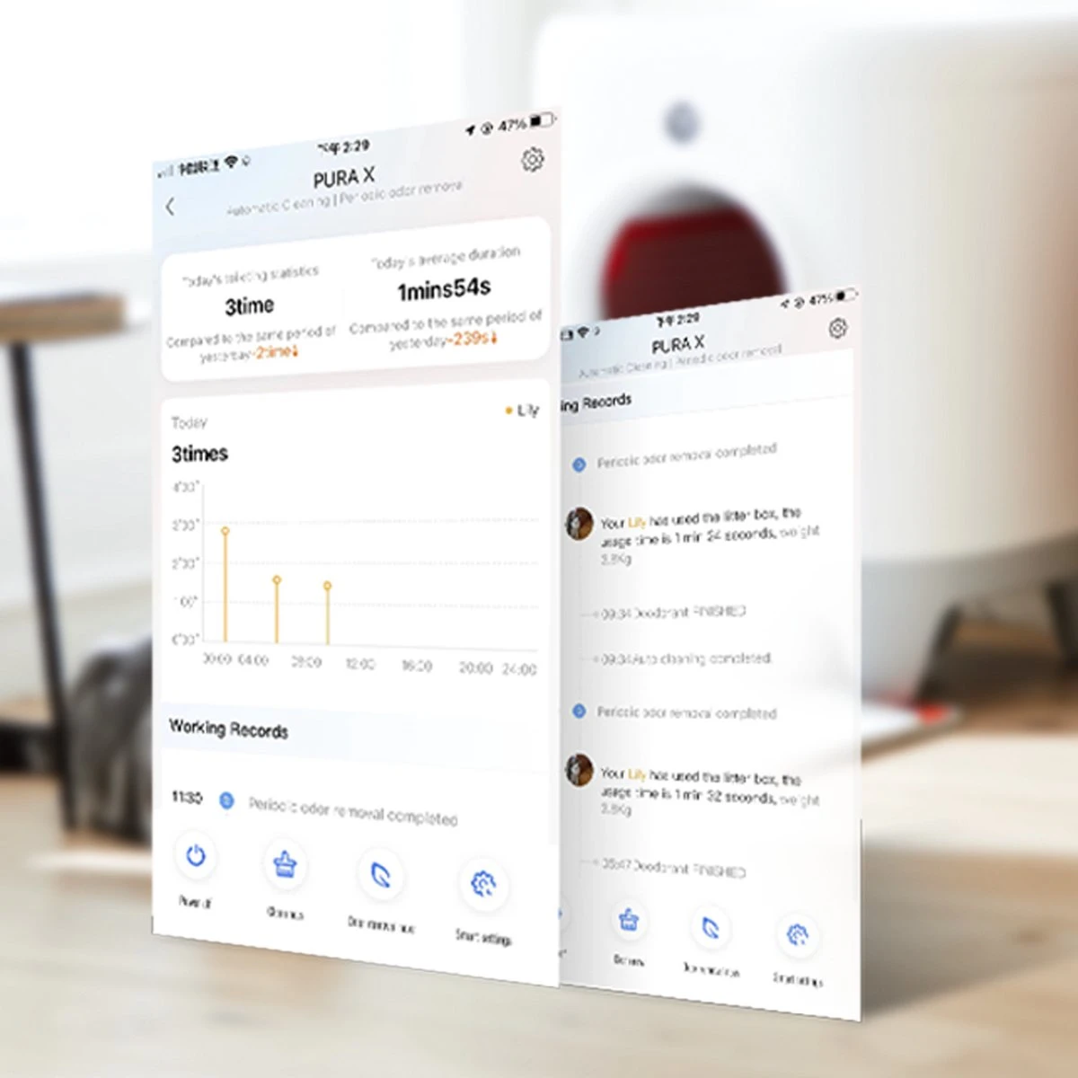 PETKIT Pura X Self-Cleaning Cat Litter Box, No Scooping Automatic Cat Litter Box Fr Multiple Cats, XSecure/Odor Removal/APP Control Automatic Cat Littler Box With Mat 6 PETKIT Pura X Self-Cleaning Cat Litter Box, No Scooping Automatic Cat Litter Box Fr Multiple Cats, XSecure/Odor Removal/APP Control Automatic Cat Littler Box With Mat - Afbeelding 4