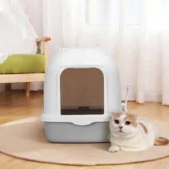 Nobleza ZSW - Kattenbak Met Kattenbakschep - 54x41x45 Cm - Grijs- L 13 Nobleza ZSW - Kattenbak Met Kattenbakschep - 54x41x45 Cm - Grijs- L -Kattenproducten 1200x1200 635