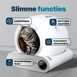 BOME Automatische Kattenbak - Zelfreinigende Kattenbak - Met App En Touchscreen - 65L -Kattenproducten 1200x1200 638