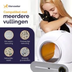 Viervoeter™ Kattenbak Zelfreinigend – Automatische Kattenbak – Zelfreinigende Kattenbak – Anti-geur – 53x58x55cm – Bedienen Via App – 65 Liter 12 Viervoeter™ Kattenbak Zelfreinigend – Automatische Kattenbak – Zelfreinigende Kattenbak – Anti-geur – 53x58x55cm – Bedienen Via App – 65 Liter -Kattenproducten 1200x1200 642