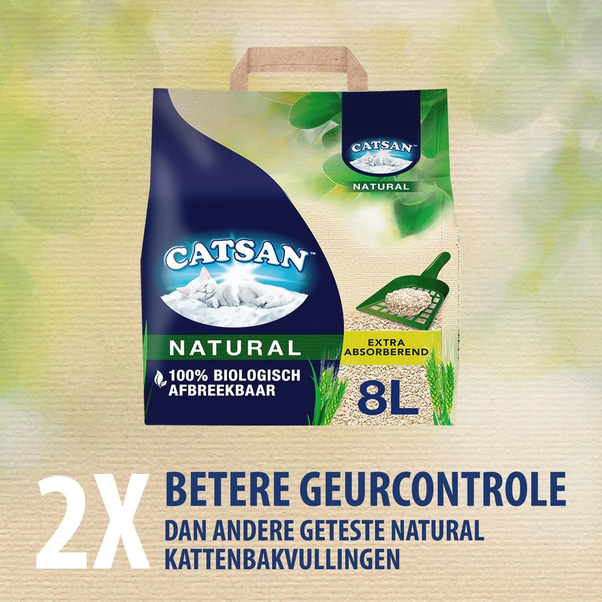 Catsan Natural Kattenbakvulling - 8 L 5 Catsan Natural Kattenbakvulling - 8 L - Afbeelding 3