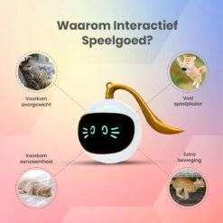 Otiume Slimme Katten Speeltje - Interactieve Zelf Rollende Bal Voor Katten - Kattenspeeltjes -Speelgoed Voor Dieren - USB Oplaadbaar -Kattenproducten 1200x1200 694