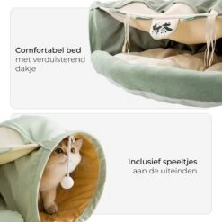 AYOO® Kattentunnel - Kattenmand - Kattenbed - Kattenkussen - Kattenhuis - Speeltunnel Kat - Kattentunnel Met Kattenmand - Poezenmand - Konijnentunnel - Groen 11 AYOO® Kattentunnel - Kattenmand - Kattenbed - Kattenkussen - Kattenhuis - Speeltunnel Kat - Kattentunnel Met Kattenmand - Poezenmand - Konijnentunnel - Groen -Kattenproducten 1200x1200 747