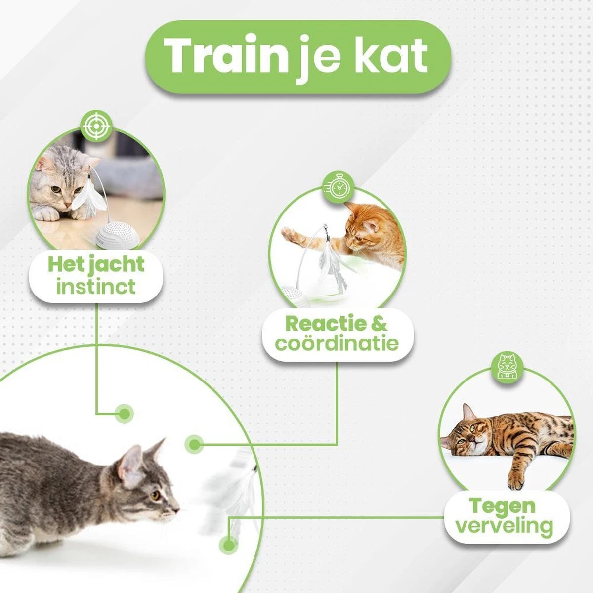 Petgeek Running Smart - Kattenspeeltjes Intelligentie - Kattenspeelgoed - Automatische Bewegingen - Kattenspeeltjes 4 Petgeek Running Smart - Kattenspeeltjes Intelligentie - Kattenspeelgoed - Automatische Bewegingen - Kattenspeeltjes - Afbeelding 2