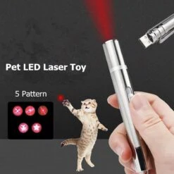 Laserpen - Oplaadbaar Met USB - Rode Laser - RVS Zilver - UV - Zaklamp - LED - Kat - Katten Speeltjes - Kattenspeelgoed - 7 Verschillende Standen -Kattenproducten 1200x1200 785