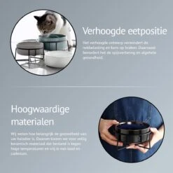 GIZMO 2x Voerbak Kat - 400 Ml - Groen - Keramische Drink- & Voerbakken Met Standaard - 13 Cm - 2 Stuks 17 GIZMO 2x Voerbak Kat - 400 Ml - Groen - Keramische Drink- & Voerbakken Met Standaard - 13 Cm - 2 Stuks -Kattenproducten 1200x1200 80