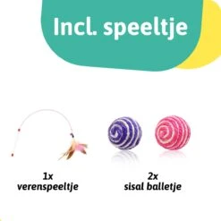 Moowi - Katten Speel Kleed – Kattentunnel – Hide And Seek Spel – Deken Kat – Kattenspeelgoed – Speelmat Katten Grijs – Incl. 2 Sisal Ballen En Verenspeeltje 13 Moowi - Katten Speel Kleed – Kattentunnel – Hide And Seek Spel – Deken Kat – Kattenspeelgoed – Speelmat Katten Grijs – Incl. 2 Sisal Ballen En Verenspeeltje -Kattenproducten 1200x1200 834