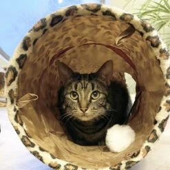 Moowi - Kattentunnel Luipaardprint - 125 Cm - Speeltunnel - Tijgerprint -Kattenproducten 1200x1200 838