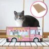 Make Me Purr Kattendoos Van Karton (Ice Cream) - Inclusief Kartonnen Krabmat - Speelgoed Doos Voor Katten Met Krab Mat - Kat Krabpaal Speeltje - Kattenbed Kattenmand Kattenhuis Kattentunnel - Kattenspeelgoed - Kattenspeeltjes - Kitten Speeltjes -Kattenproducten 1200x1200 840