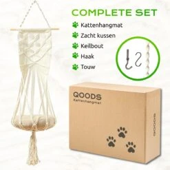 Qoods Kattenhangmat Macramé - Hangende Kattenmand Raam Of Radiator - Kattenbed - Poezenmand 16 Qoods Kattenhangmat Macramé - Hangende Kattenmand Raam Of Radiator - Kattenbed - Poezenmand -Kattenproducten 1200x1200 878
