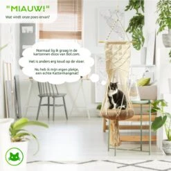 Qoods Kattenhangmat Macramé - Hangende Kattenmand Raam Of Radiator - Kattenbed - Poezenmand 17 Qoods Kattenhangmat Macramé - Hangende Kattenmand Raam Of Radiator - Kattenbed - Poezenmand -Kattenproducten 1200x1200 879