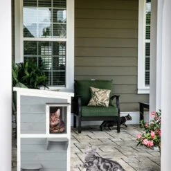 Relaxdays Kattenhuis Buiten - Groot Kattenhok Binnen - Hoog Kattenmeubel Grijs Hout - Tuin 18 Relaxdays Kattenhuis Buiten - Groot Kattenhok Binnen - Hoog Kattenmeubel Grijs Hout - Tuin -Kattenproducten 1200x1200 891