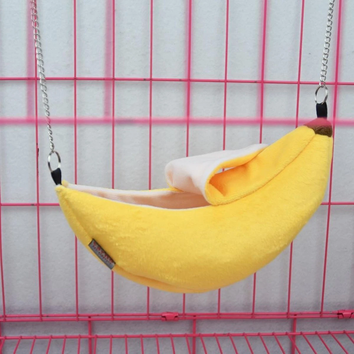 Merkloos Hamster Hangmat Banaan | Schommel Voor Hamsters/Kleine Knaagdieren | Hamster Speelgoed | Muis Speelgoed | Muis Hangmat 4 Merkloos Hamster Hangmat Banaan | Schommel Voor Hamsters/Kleine Knaagdieren | Hamster Speelgoed | Muis Speelgoed | Muis Hangmat - Afbeelding 2