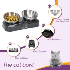 Nobleza Katten Voerbakjes - Ergonomische Dubbele Voerbak - Anti Braak Voerbak Voor Katten - Zwart - Dubbel - RVS 22 Nobleza Katten Voerbakjes - Ergonomische Dubbele Voerbak - Anti Braak Voerbak Voor Katten - Zwart - Dubbel - RVS -Kattenproducten 1200x1200 9
