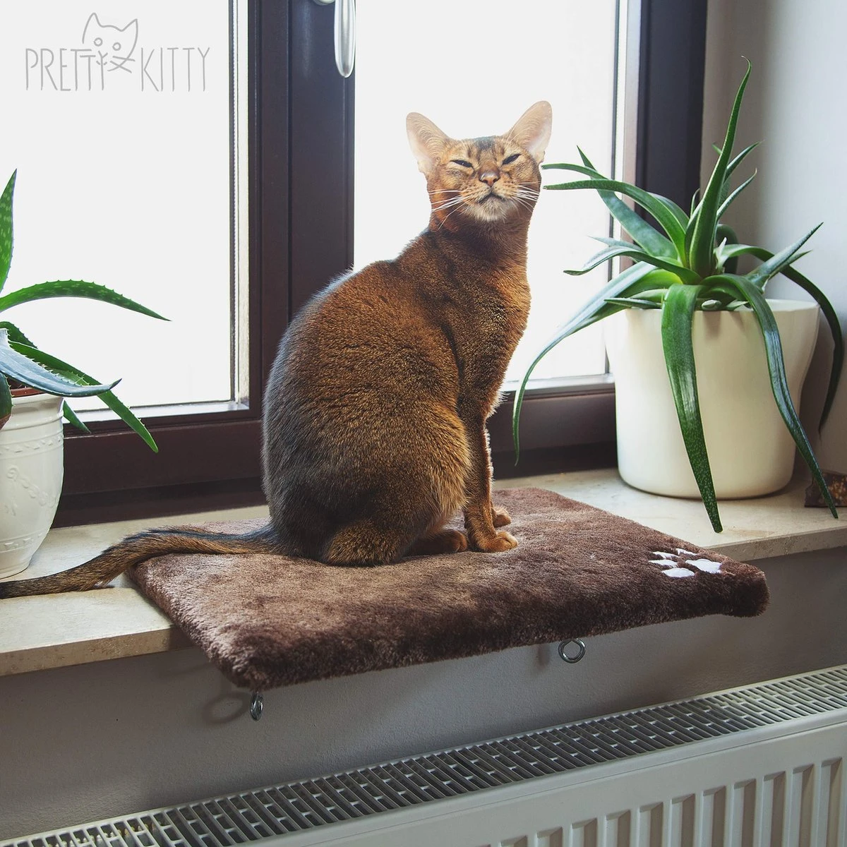 PRETTY KITTY Cat Window Bed 32x41cm: Knuffelig Kattenbed Voor De Vensterbank, Premium Kattenbed Fluffy Voor Het Raam, Vensterbank Kat - Wasbaar, Vensterbank Kat 3 PRETTY KITTY Cat Window Bed 32x41cm: Knuffelig Kattenbed Voor De Vensterbank, Premium Kattenbed Fluffy Voor Het Raam, Vensterbank Kat - Wasbaar, Vensterbank Kat