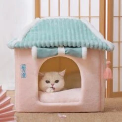 Merkloos Petsential Sakura Japanse Mand - Voor Katten (kattenmand) En Kleine Huisdieren (huisdierenmand)