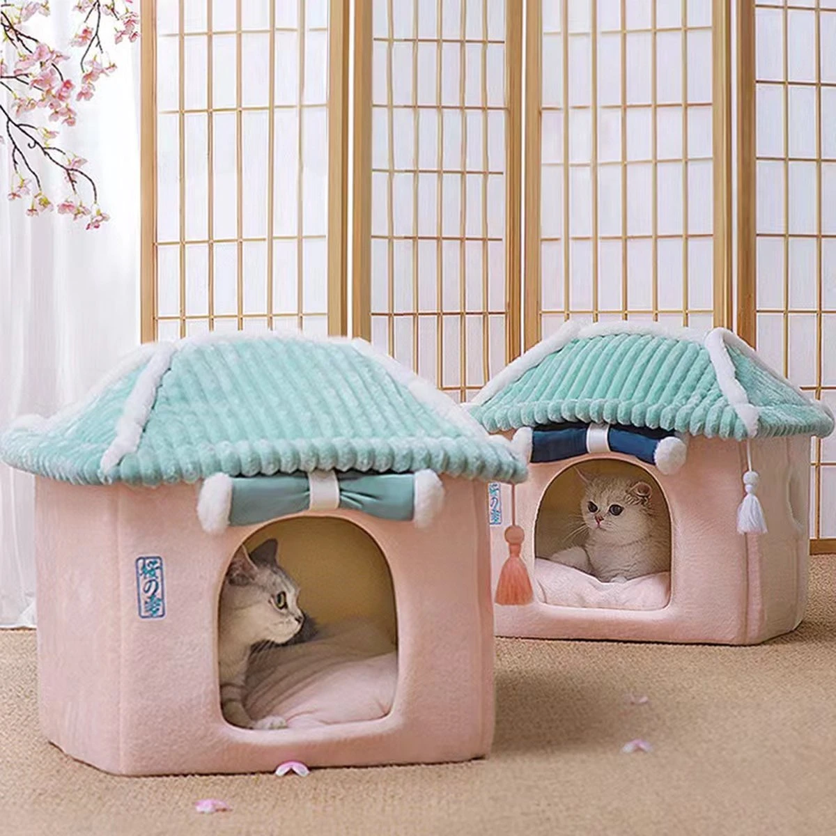 Merkloos Petsential Sakura Japanse Mand - Voor Katten (kattenmand) En Kleine Huisdieren (huisdierenmand) 9 Merkloos Petsential Sakura Japanse Mand - Voor Katten (kattenmand) En Kleine Huisdieren (huisdierenmand) - Afbeelding 7