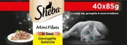Sheba Mini Filets In Saus Kattenvoer Maaltijdzakjes Gevogelte 40 X 85 G 12 Sheba Mini Filets In Saus Kattenvoer Maaltijdzakjes Gevogelte 40 X 85 G -Kattenproducten 1200x434