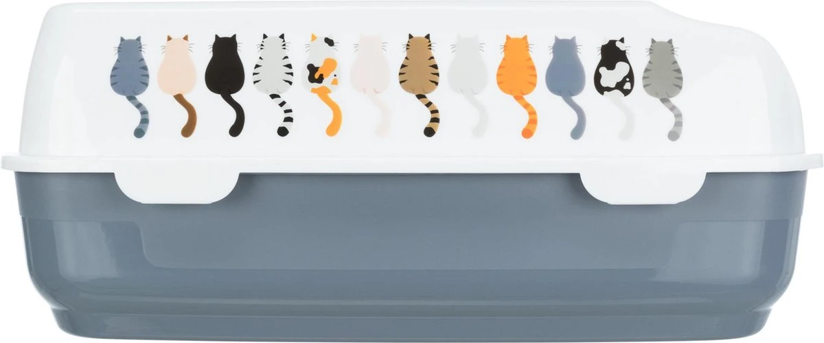Trixie Kattenbak Delio Grijs/wit 5 Trixie Kattenbak Delio Grijs/wit - Afbeelding 3