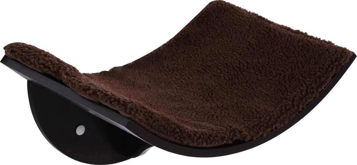 Merkloos Paws And Claws - Cat Shelf – Hangmat Kat – Kattenplank - Kattenbed - Wasbaar – Wandmontage – MDF - Bruin 4 Merkloos Paws And Claws - Cat Shelf – Hangmat Kat – Kattenplank - Kattenbed - Wasbaar – Wandmontage – MDF - Bruin - Afbeelding 2