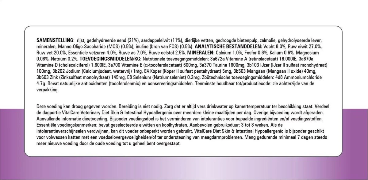 Prins VitalCare Dieetvoeding Skin & Intestinal Hypoallergenic 5 Kg - Kat 9 Prins VitalCare Dieetvoeding Skin & Intestinal Hypoallergenic 5 Kg - Kat - Afbeelding 7